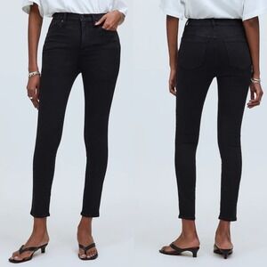 NWT Madewell 10"‎ High Rise Skinny Jeans Size 25 Black Frost Wash